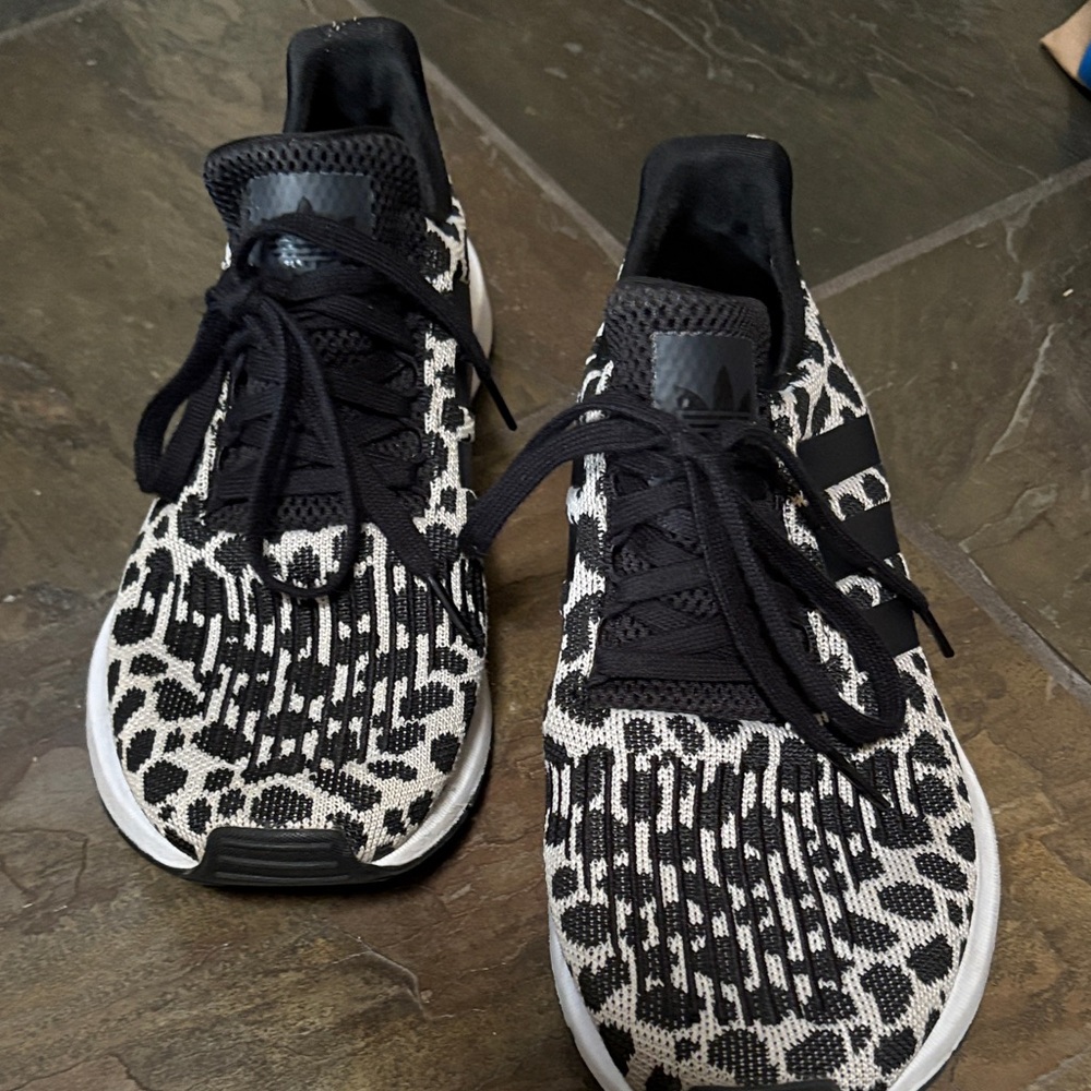 Adidas Black and White Athletic Shoes